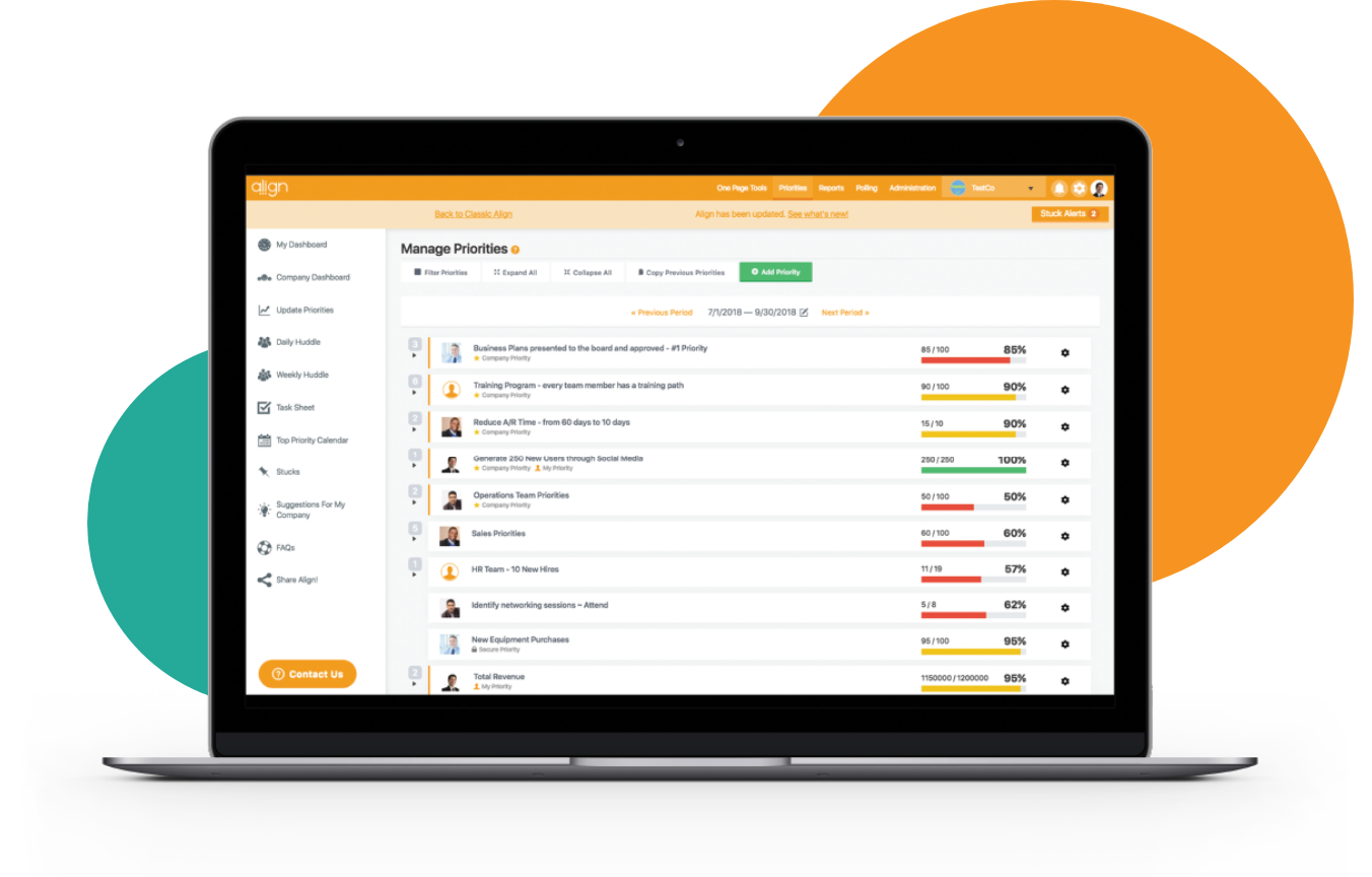 Goal Alignment Quiz How in sync is your company? Align Today
